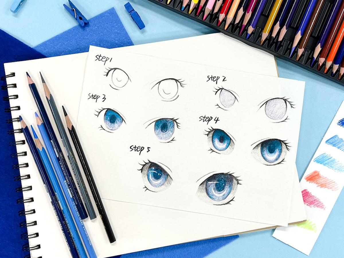 How to Draw Anime Eyes in Easy Steps - Grabie
