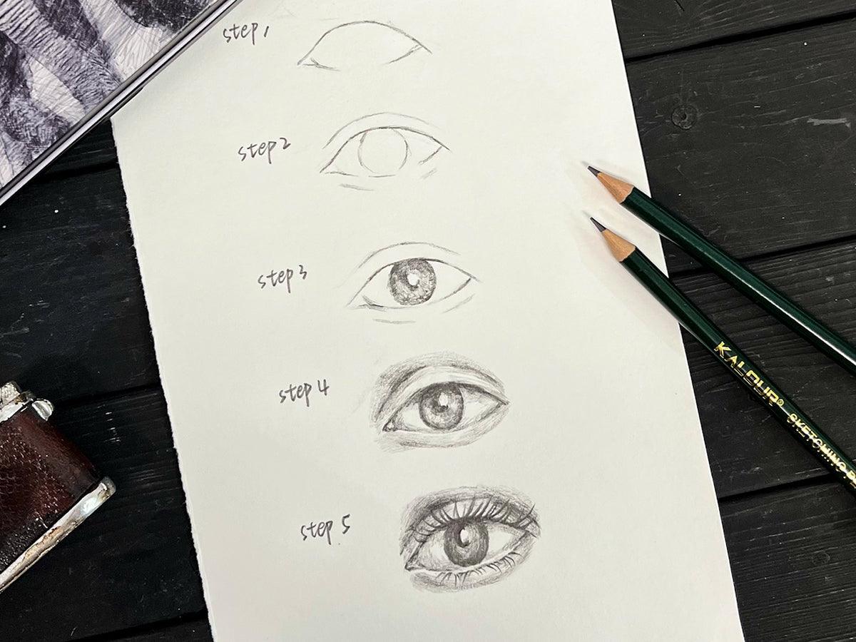How to Draw Realistic Eyes Step by Step - Grabie