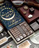 29 Pcs Moon Phase Wooden Rubber Stamp Set