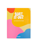 Grabie Sort It Out Accordion File Folder with colorful abstract design for organizing art supplies and documents