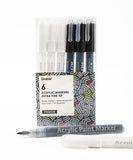 » Black & White Extra Fine Tip Acrylic Paint Markers Set Of 6 (100% off)