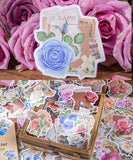 240 Pcs Vintage Rose Letter Sticker Set