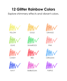 Iridescent Glitter Acrylic Paint Marker Set Of 12