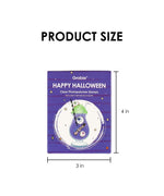 Happy Halloween Clear Photopolymer Stamps packaging measuring 3 by 4 inches for scrapbook and art supplies use