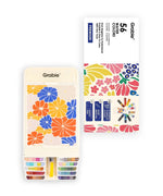 Foldable Watercolor Set Of 56 With 140LB Watercolor Coloring Bookmarks featuring colorful floral design and vibrant paint pans options
