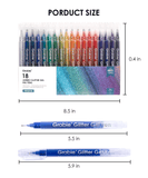 Iridescent Glitter Gel Ink Pen Set Of 18