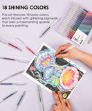 18 Colors Retractable Glitter Gel Ink Pen