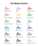 18 Colors Capped Glitter Gel Ink Pens