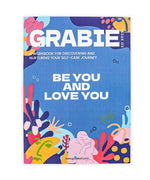 Be You And Love You 28-day Workbook cover with colorful abstract art and text promoting self-care journey and discovery.