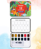 Watercolor Pocket Set Of 12 With Brush - Landscape Colors