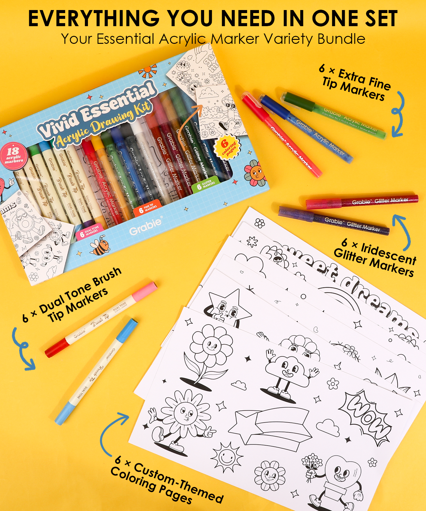 Grabie Signature Variety Acrylic Paint Marker Kit