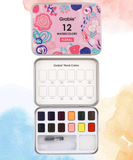 Watercolor Pocket Set Of 12 With Brush - Floral Colors