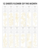12 Sheets 140lb Watercolor Coloring Bookmarks - Townhouse Edition