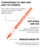 Easy-flow Brush Tip Acrylic Paint Marker Set Of 20