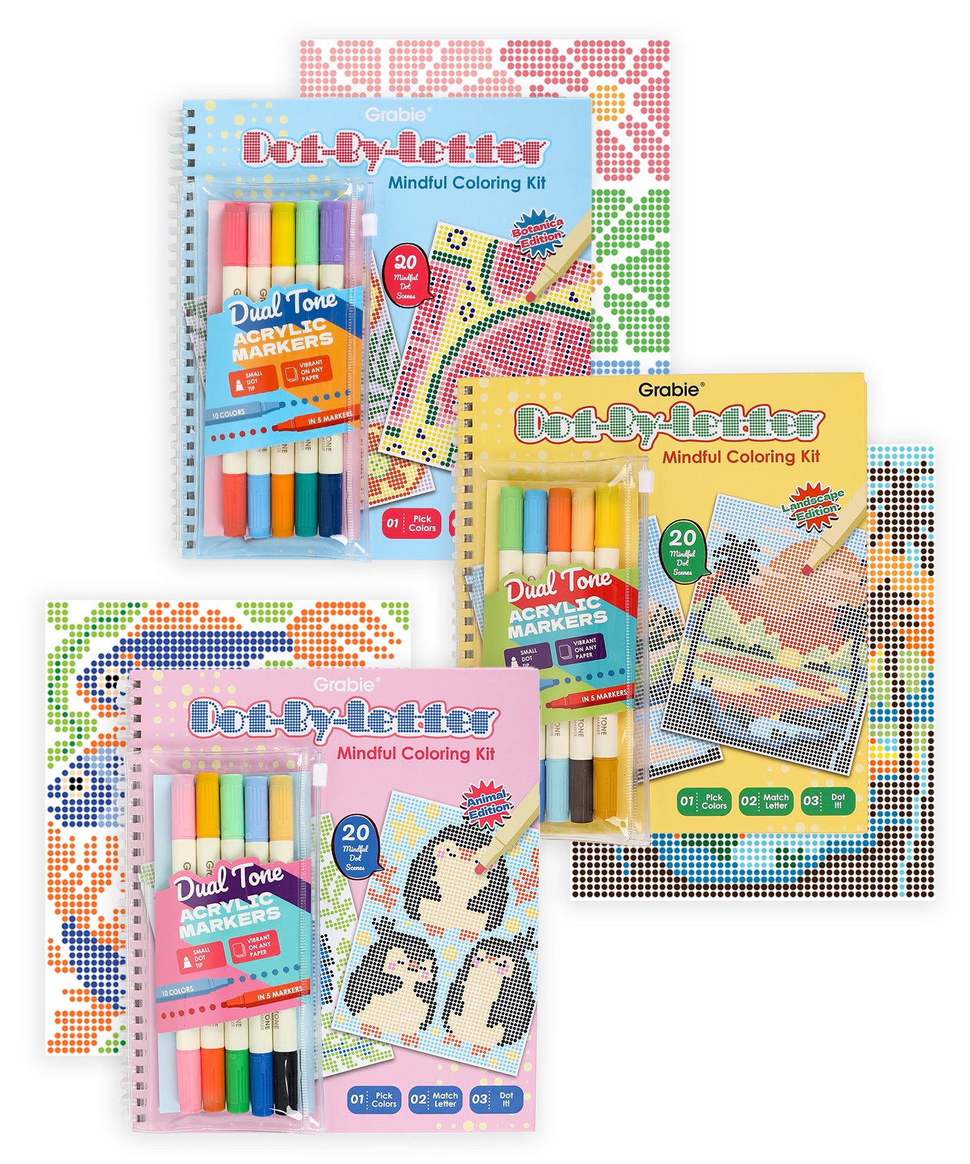 Dot-By-Letter Mindful Coloring Kit