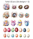 52 Pcs Grabie Exclusive Hoppy Easter Sticker Set