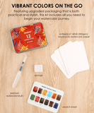 Watercolor Pocket Set Of 12 With Brush - Autumn Colors