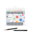 Dual Tip Watercolor Brush Pen Set Of 24