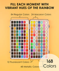 Watercolor Set Of 168 With Coloring Book
