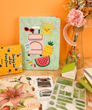 96 Sheets Summer Travel Felt Cover Bound Journal