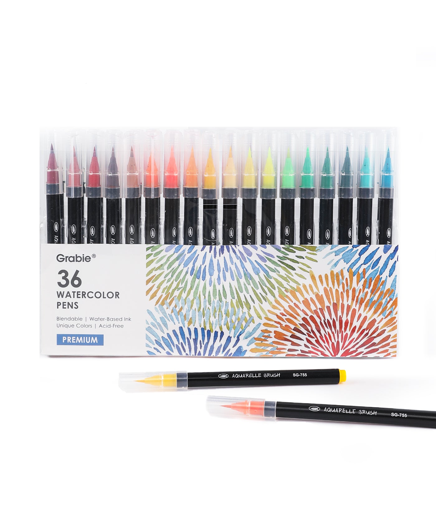 12/36 Colors Watercolor Brush Pens