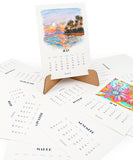 12-Month Watercolor Calendar Set For 2025