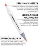 Dual-Tip Skin Tone Alcohol-Based Marker Set of 36