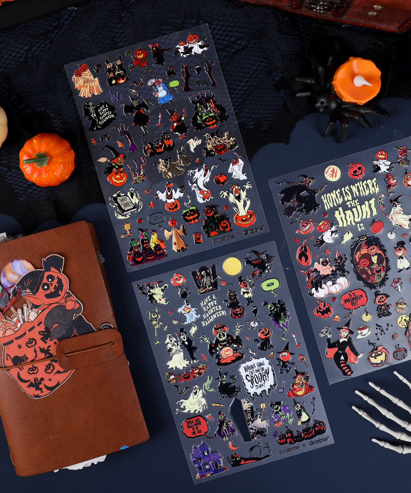 Grabie × Cole Cartoons: The Midnight Soirée Premium 3D UV Stickers