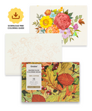 15 Sheets 140LB Autumn-Themed Watercolor Coloring Book