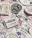 120 Pcs Vintage Imprint Label Sticker Set