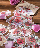 240 Pcs Vintage Rose Letter Sticker Set