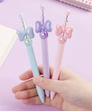 Crystal Bowknot Bead Gel Pen