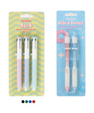 4 In 1 Multi-Color Gel Pen Set of 3