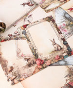 Grabie Exclusive Desktop Notepad Jotter featuring vintage animal and floral art designs perfect for creative writing and scrapbooking.