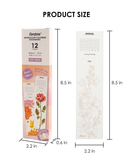 12 Sheets 140lb Watercolor Coloring Bookmarks - Flower Edition