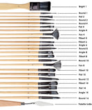 Professional Paint Brush With Natural Wood Handles Set of 24