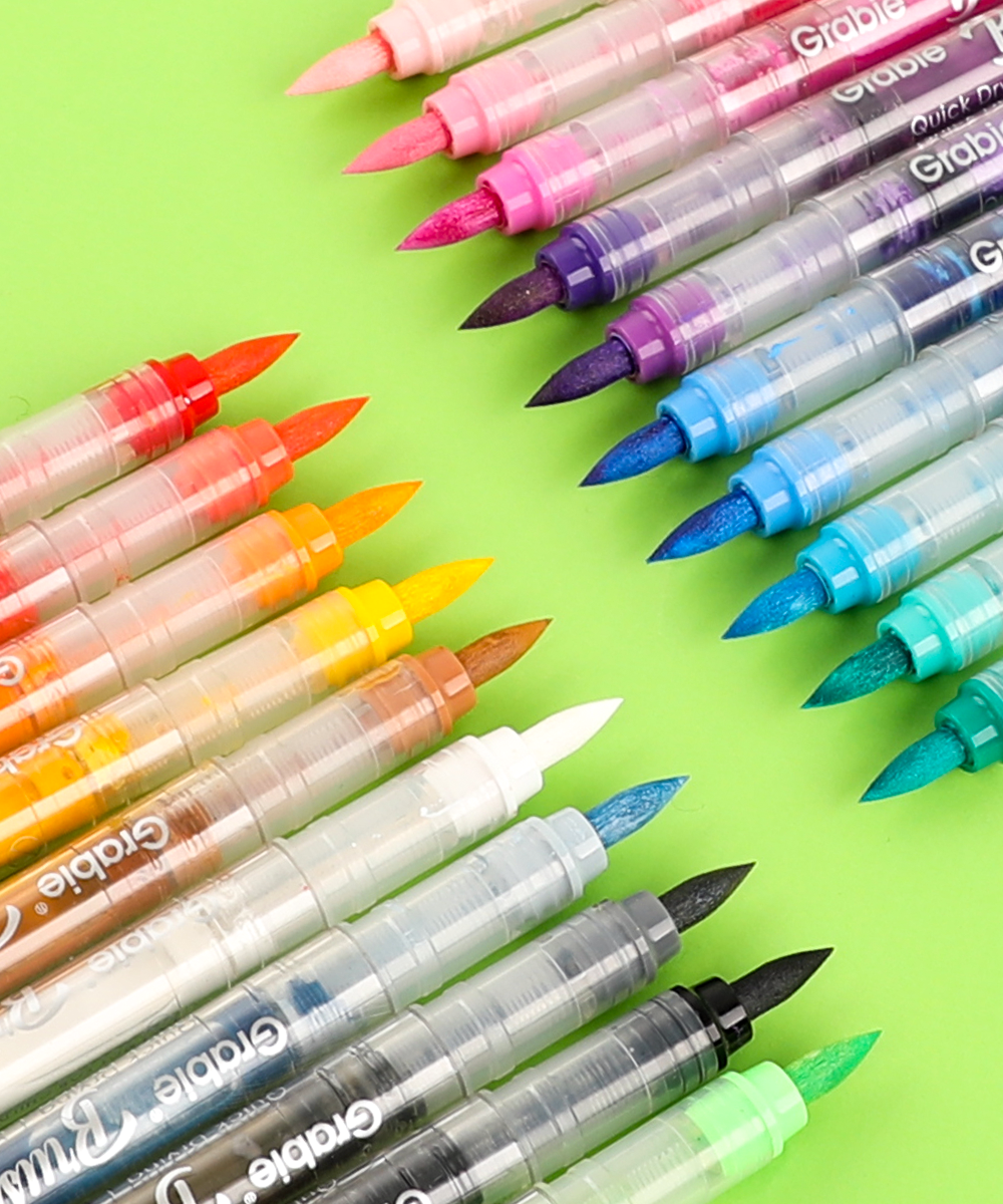 Brush Pens Best Acrylic Markers Grabie Dual Tone Brush Tip Acrylic