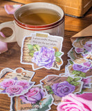 240 Pcs Vintage Rose Letter Sticker Set