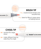 Dual-Tip Skin Tone Alcohol-Based Marker Set of 36