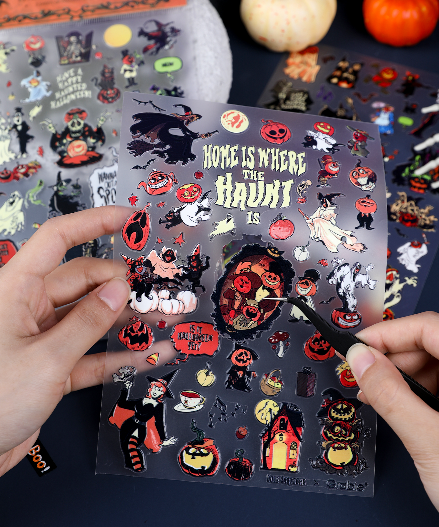 Grabie × Cole Cartoons: The Midnight Soirée Premium 3D UV Stickers