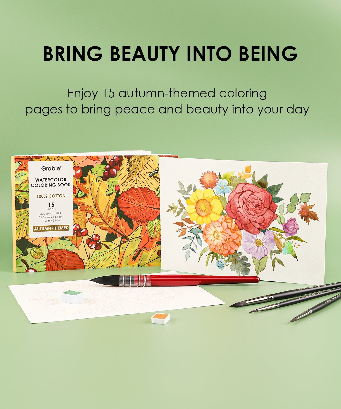 100 Colors Watercolor Paint Set & 11 Pcs Miniature Detail Paint Brushes  Set, Watercolor Art, Watercolor Brush, Easy Watercolor Painting - Grabie®