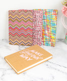 96 Sheets Rainbow Woven Straw Bound Journal