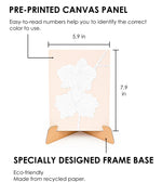 Paint-by-Number Nature Series Kit - 2 Designs pre-printed canvas with numbered sections and eco-friendly recycled paper frame base
