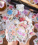 240 Pcs Vintage Rose Letter Sticker Set