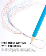 Medium Point Erasable Gel Pen Set showing smooth, precise lines in multiple colors for art and scrapbooking projects.