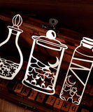 40 Pcs Bottles and Jars Die Cut Shapes