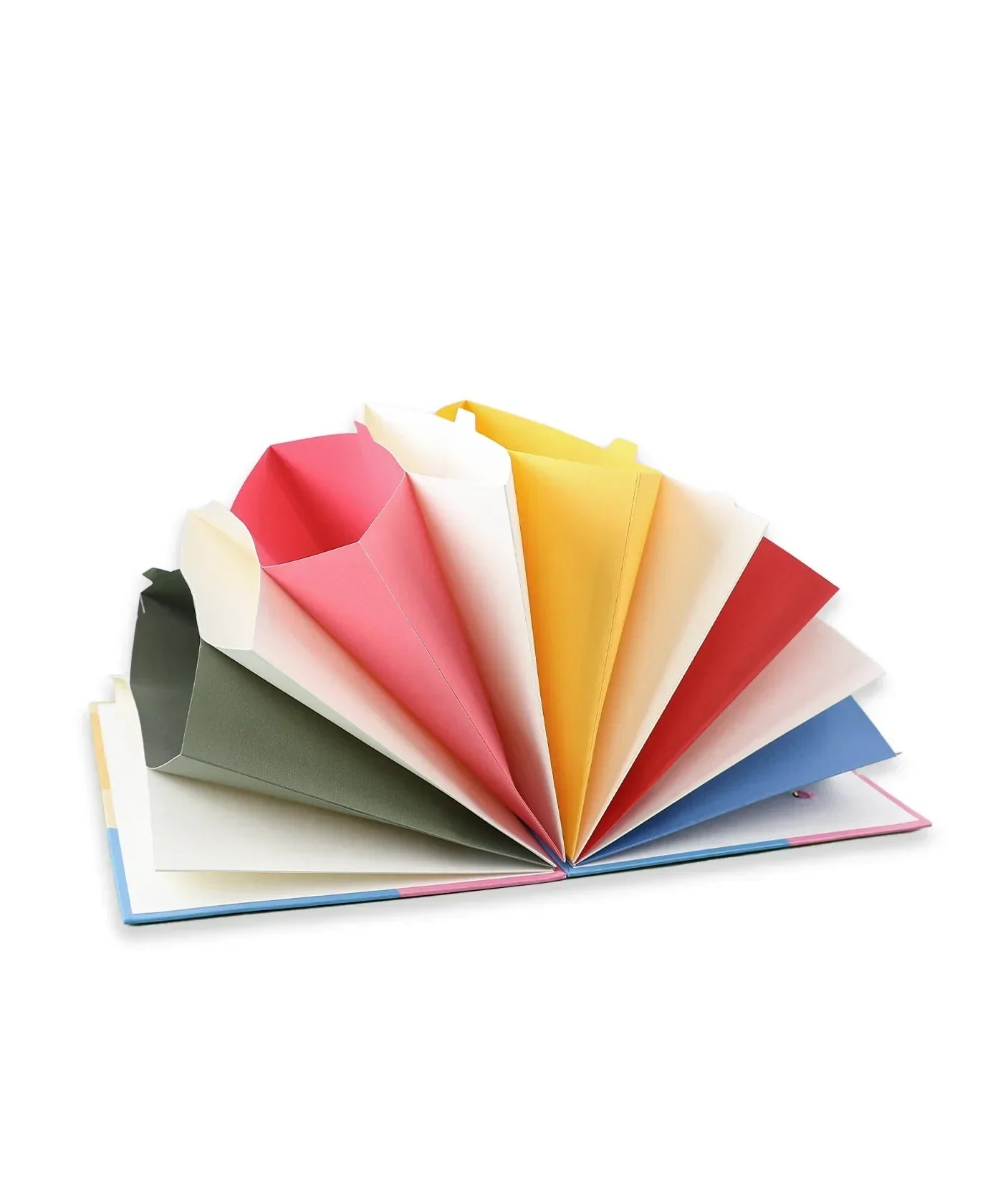 Open Grabie Sort It Out Accordion File Folder with colorful expanding pockets for organizing documents and art supplies