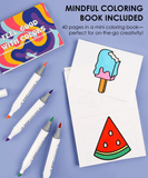 Dual-Tip Alcohol-Based Marker Set Of 48 With Coloring Book