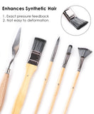 Professional Paint Brush With Natural Wood Handles Set of 24