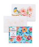 Grabie 15 Sheets 140LB Floral-Themed Watercolor Coloring Book